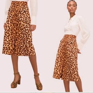 NWT Kate Spade Panthera Canvas Skirt Leopard